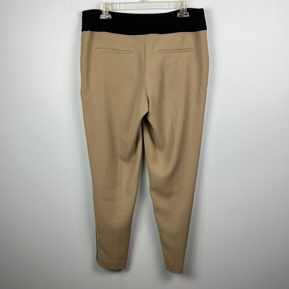 Ann Taylor black & tan tuxedo stripe tapered pant size 6 - Picture 6 of 10